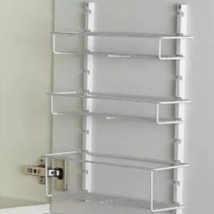 ClosetMaid Adjustable 3 Shelf Spice Rack Organizer for Cabinet/Wall Mount, White